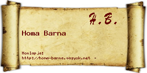 Homa Barna névjegykártya